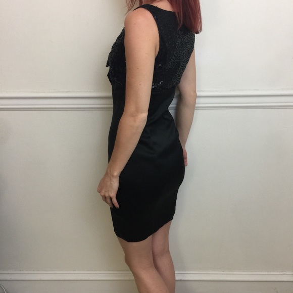 Betsey Johnson Black Sequin Bow Party Dress - Picture 2 of 8